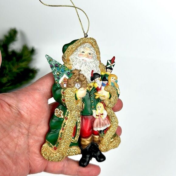 Vintage Germany Christmas Ornament Santa with Presents Rare - Picture 2 of 10